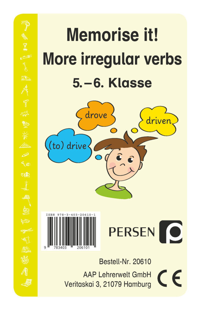 Cover: 9783403206101 | Memorise it! More irregular Verbs | (5. und 6. Klasse) | Finkenstein