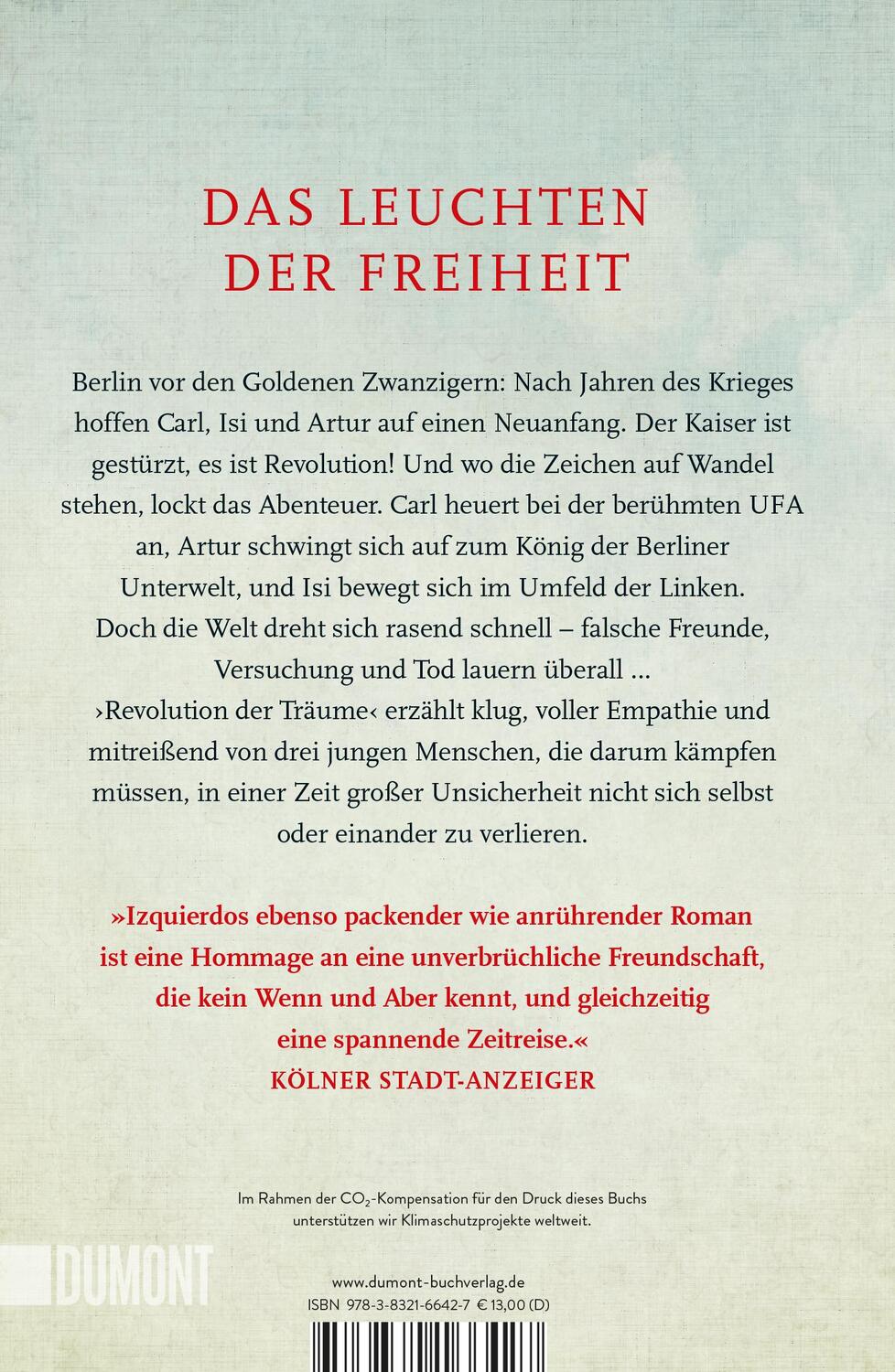 Rückseite: 9783832166427 | Revolution der Träume | Roman | Andreas Izquierdo | Taschenbuch | 2022