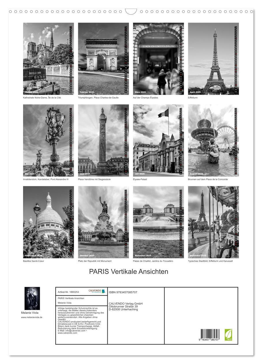 Bild: 9783457085707 | PARIS Vertikale Ansichten (Wandkalender 2025 DIN A2 hoch), CALVENDO...