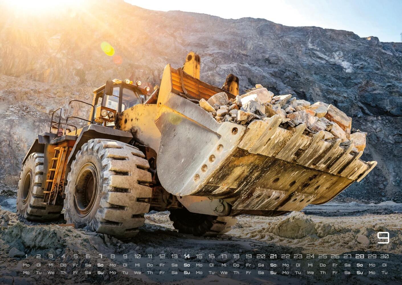 Bild: 9783986733834 | Baumaschinen - gigantische Bauhelfer - 2025 - Kalender DIN A2 | 15 S.