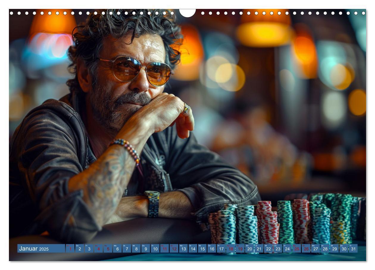 Bild: 9783383816260 | Poker Masters Texas Hold'em (Wandkalender 2025 DIN A3 quer),...