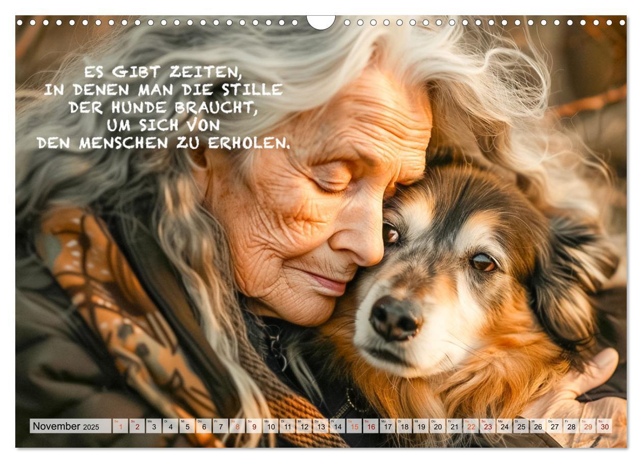 Bild: 9783457165621 | Hunde und berührende Sprüche (Wandkalender 2025 DIN A3 quer),...