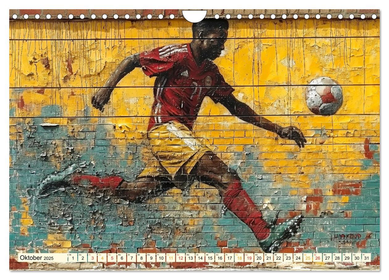 Bild: 9783383801150 | Fußball Graffiti - sportliche Kunst (Wandkalender 2025 DIN A4...