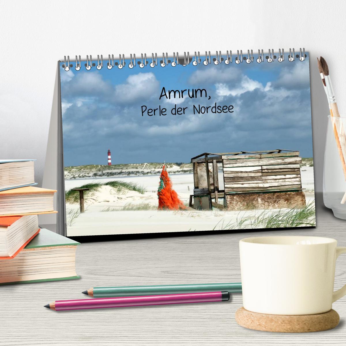 Bild: 9783435587667 | Amrum, Perle der Nordsee (Tischkalender 2025 DIN A5 quer), CALVENDO...