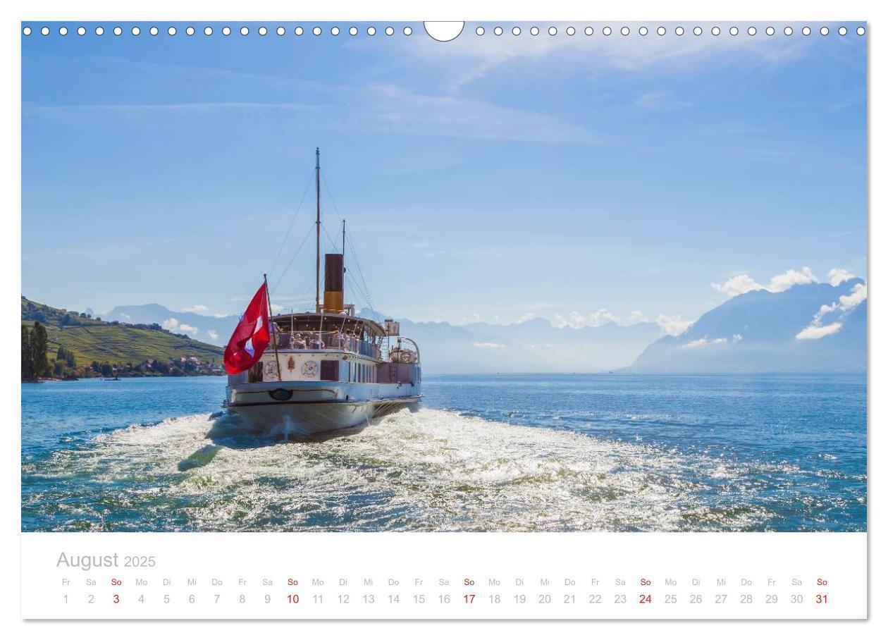 Bild: 9783435642335 | GENFER SEE Das Schweizer Ufer (Wandkalender 2025 DIN A3 quer),...