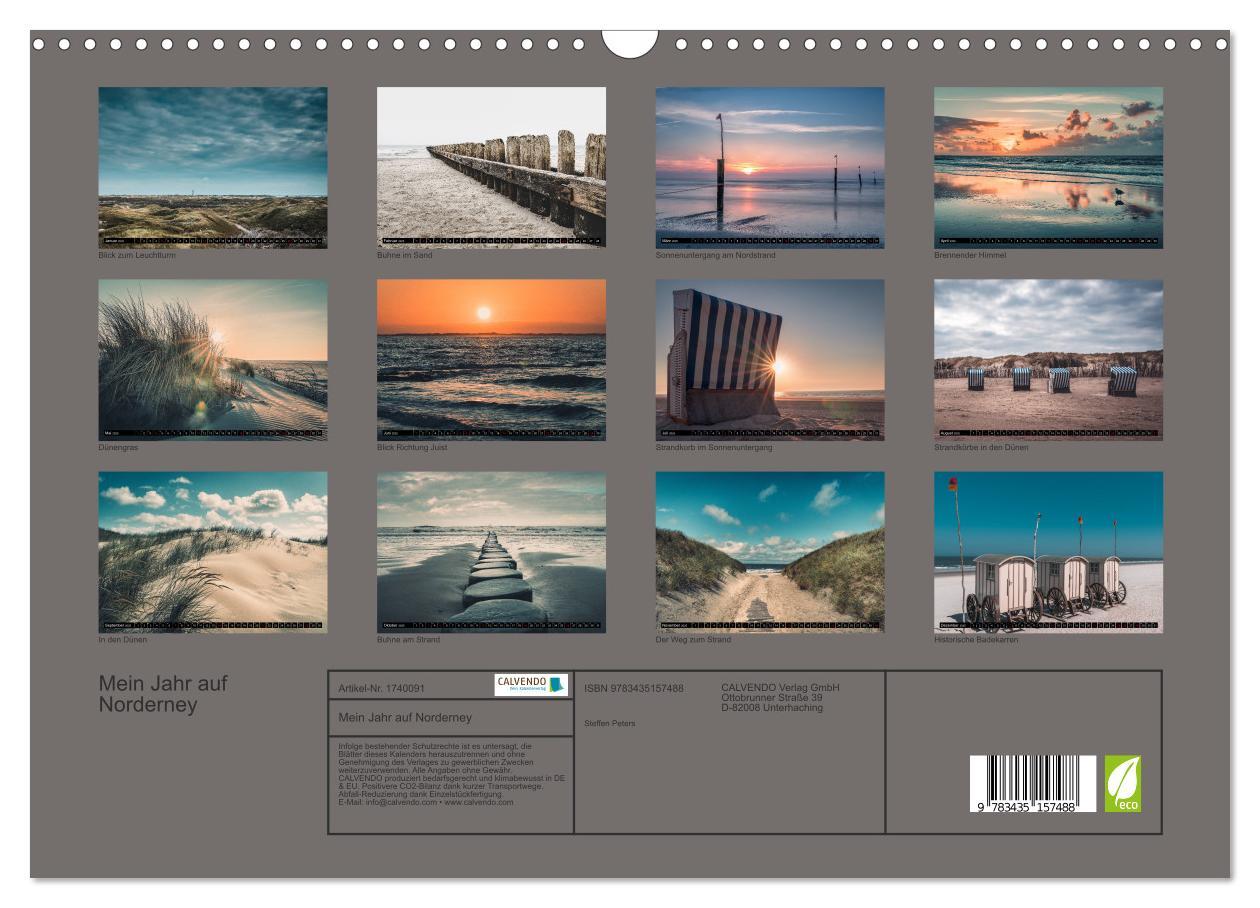 Bild: 9783435157488 | Mein Jahr auf Norderney (Wandkalender 2025 DIN A3 quer), CALVENDO...