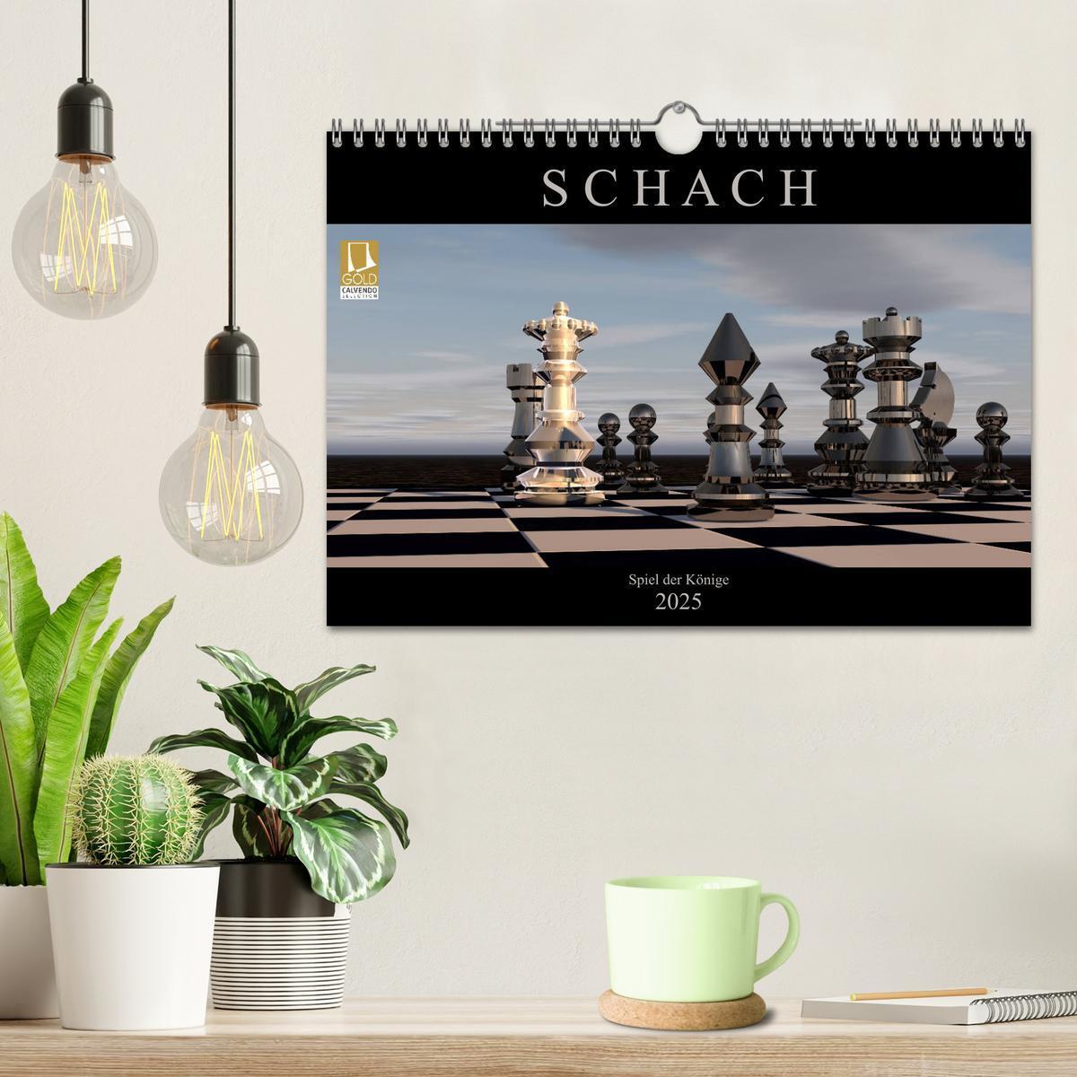 Bild: 9783435398614 | SCHACH - Spiel der Könige (Wandkalender 2025 DIN A4 quer), CALVENDO...