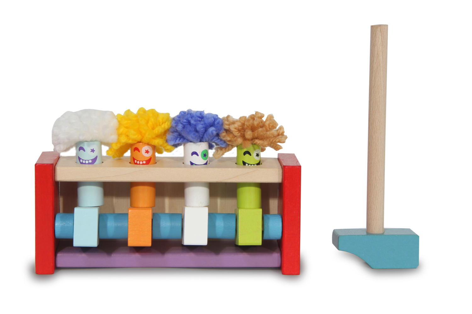 Bild: 4042774464035 | Jamara Holzspielzeug Kidiwood Klopfbank Flying Clowns 6tlg. | Stück