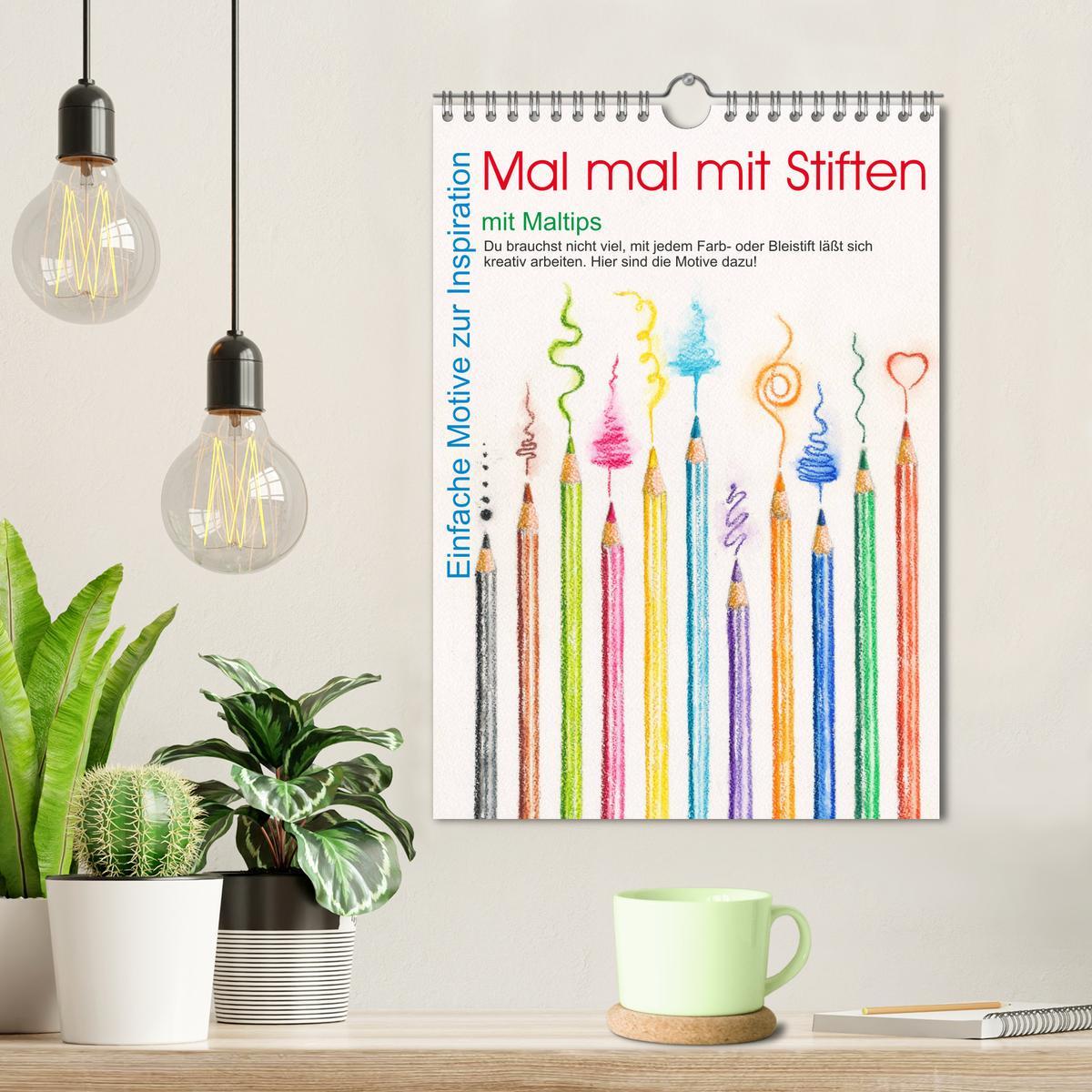 Bild: 9783435936663 | Mal mal mit Stiften (Wandkalender 2025 DIN A4 hoch), CALVENDO...