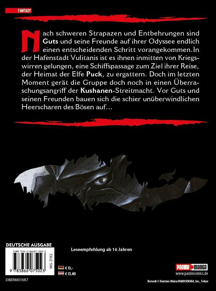 Rückseite: 9783866075023 | Berserk Max 16 | Bd. 16 | Kentaro Miura | Taschenbuch | 432 S. | 2009