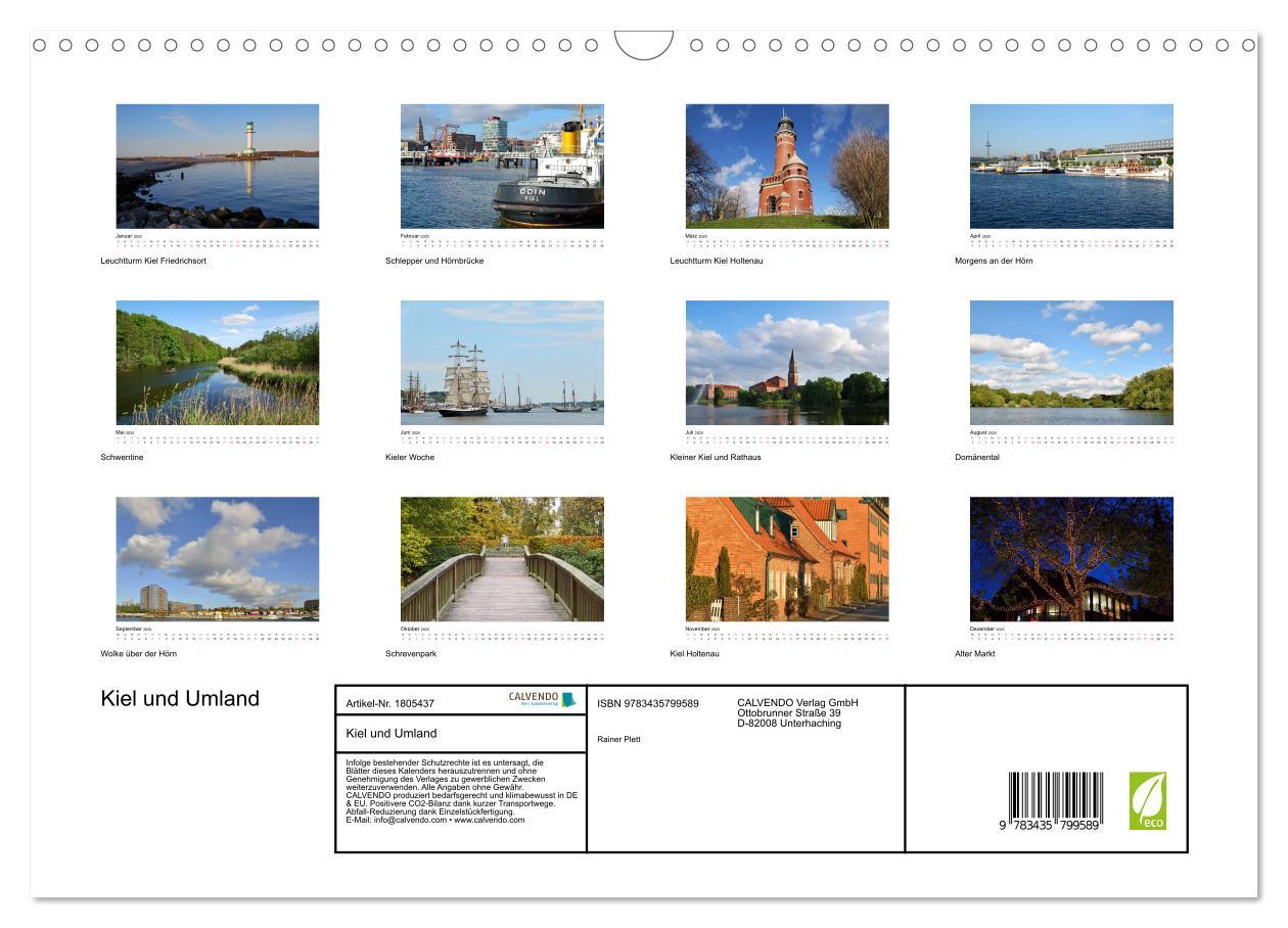 Bild: 9783435799589 | Kiel und Umland (Wandkalender 2025 DIN A3 quer), CALVENDO...