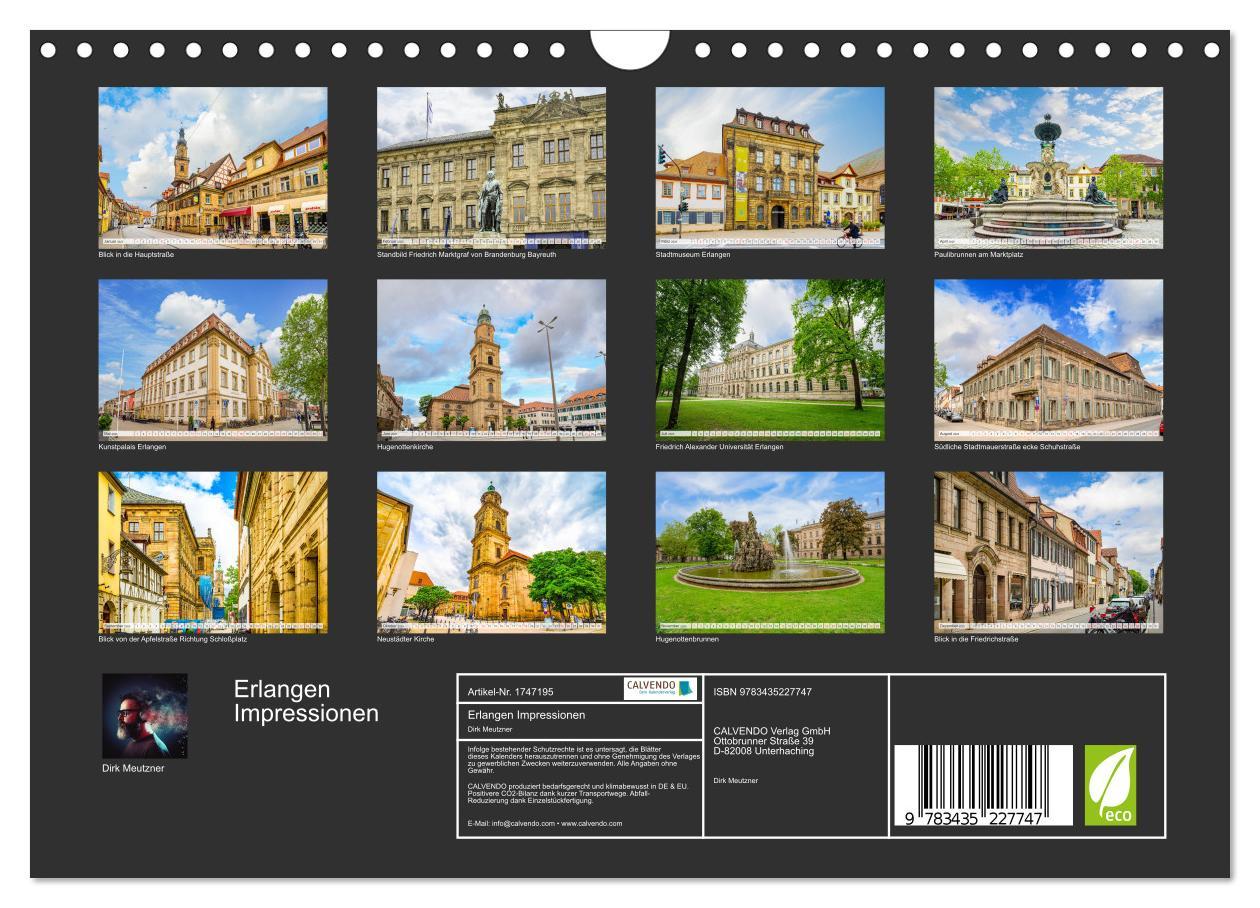 Bild: 9783435227747 | Erlangen Impressionen (Wandkalender 2025 DIN A4 quer), CALVENDO...