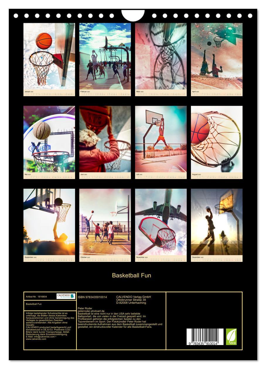 Bild: 9783435910014 | Basketball Fun (Wandkalender 2025 DIN A4 hoch), CALVENDO...