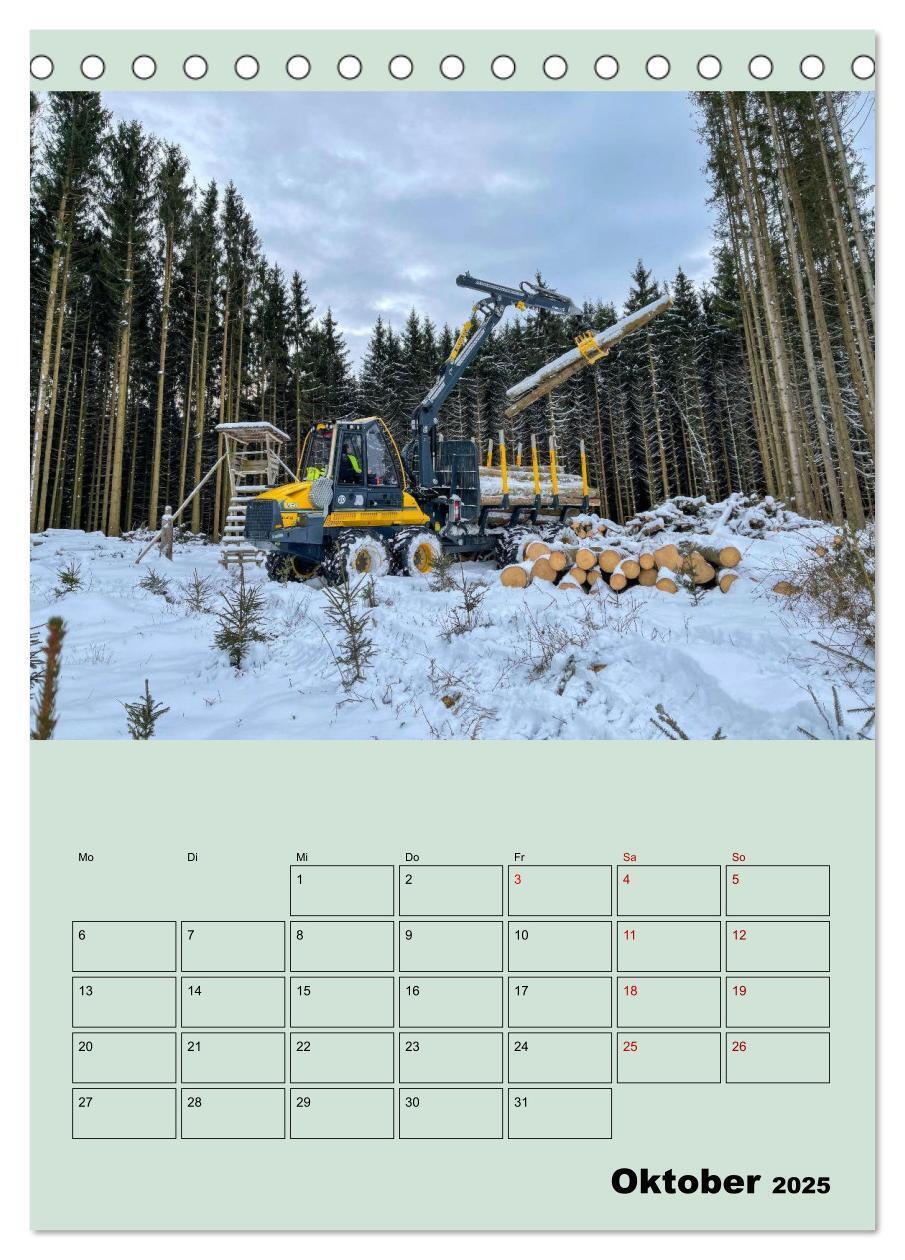 Bild: 9783383967818 | Forst-Maschinen der Forwarder im Einsatz (Tischkalender 2025 DIN A5...