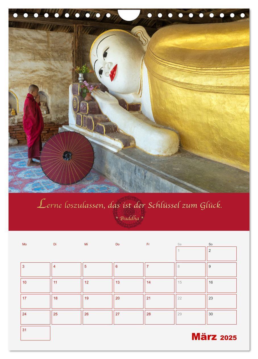 Bild: 9783435927784 | Buddhistische Weisheiten - DER ROTE SCHIRM (Wandkalender 2025 DIN...