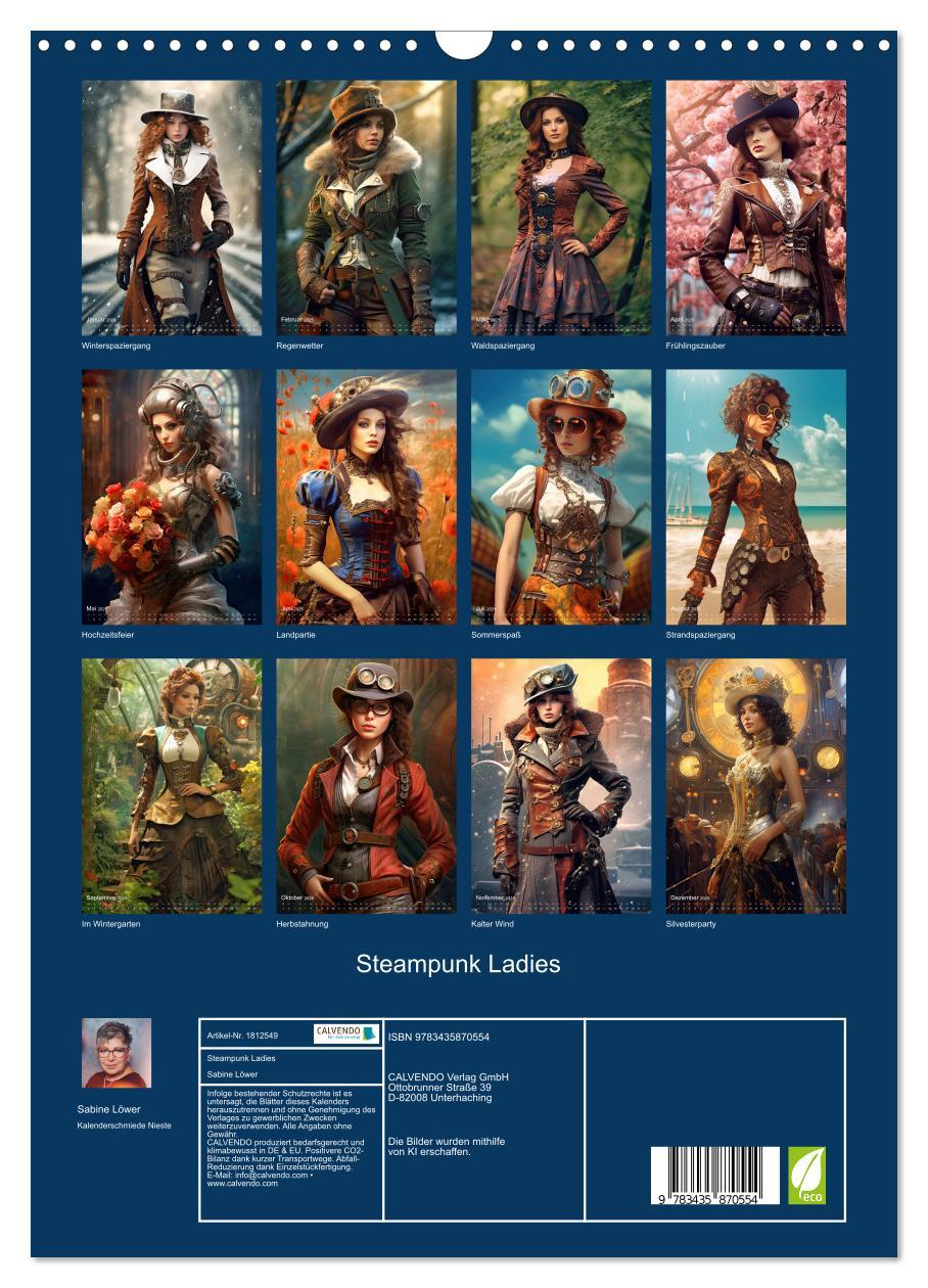 Bild: 9783435870554 | Steampunk Ladies (Wandkalender 2025 DIN A3 hoch), CALVENDO...