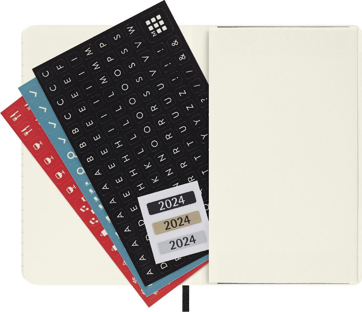 Bild: 8056598856859 | Moleskine 12 Monate Monats Notizkalender 2024, Pocket/A6, Schwarz