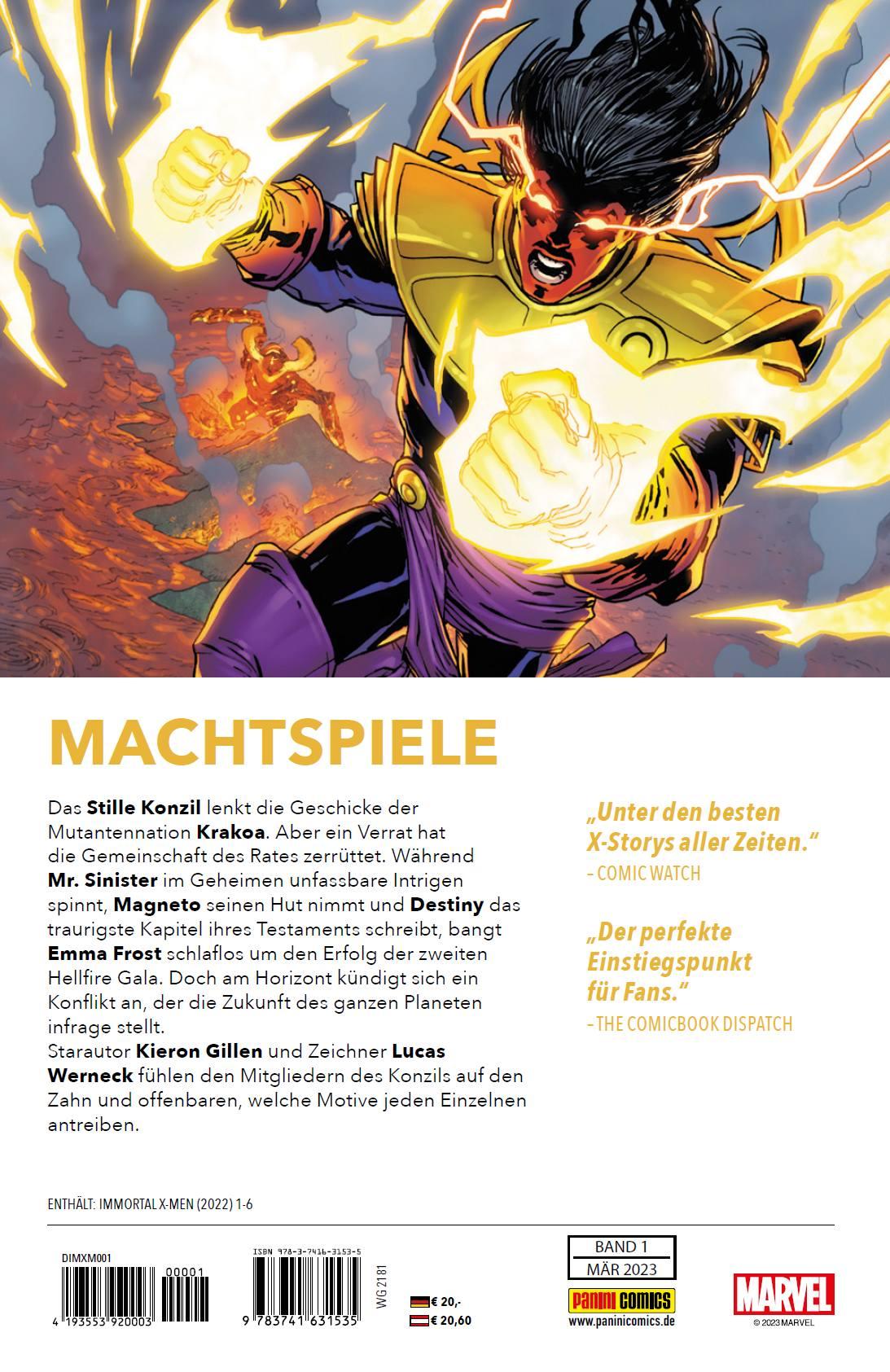 Rückseite: 9783741631535 | Die unsterblichen X-Men | Bd. 1: Der Zirkel der Mächtigen | Buch