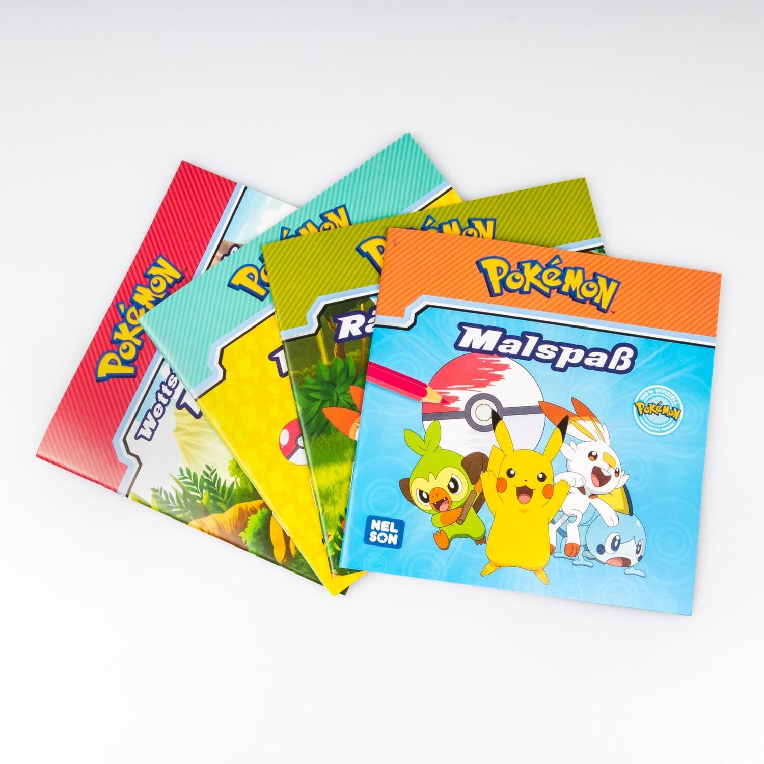 Bild: 9783845124438 | 4er-Set Maxi-Mini 39: Pokémon | Box | Nelson Maxi-Mini | 24 S. | 2023