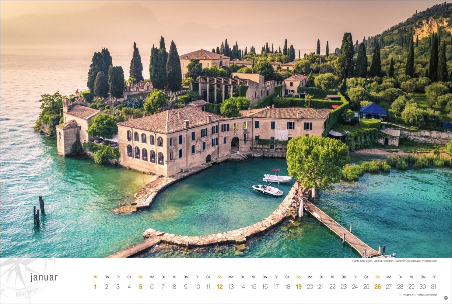 Bild: 9783756404896 | Gardasee Globetrotter Kalender 2025 - Von romantischen Buchten und...