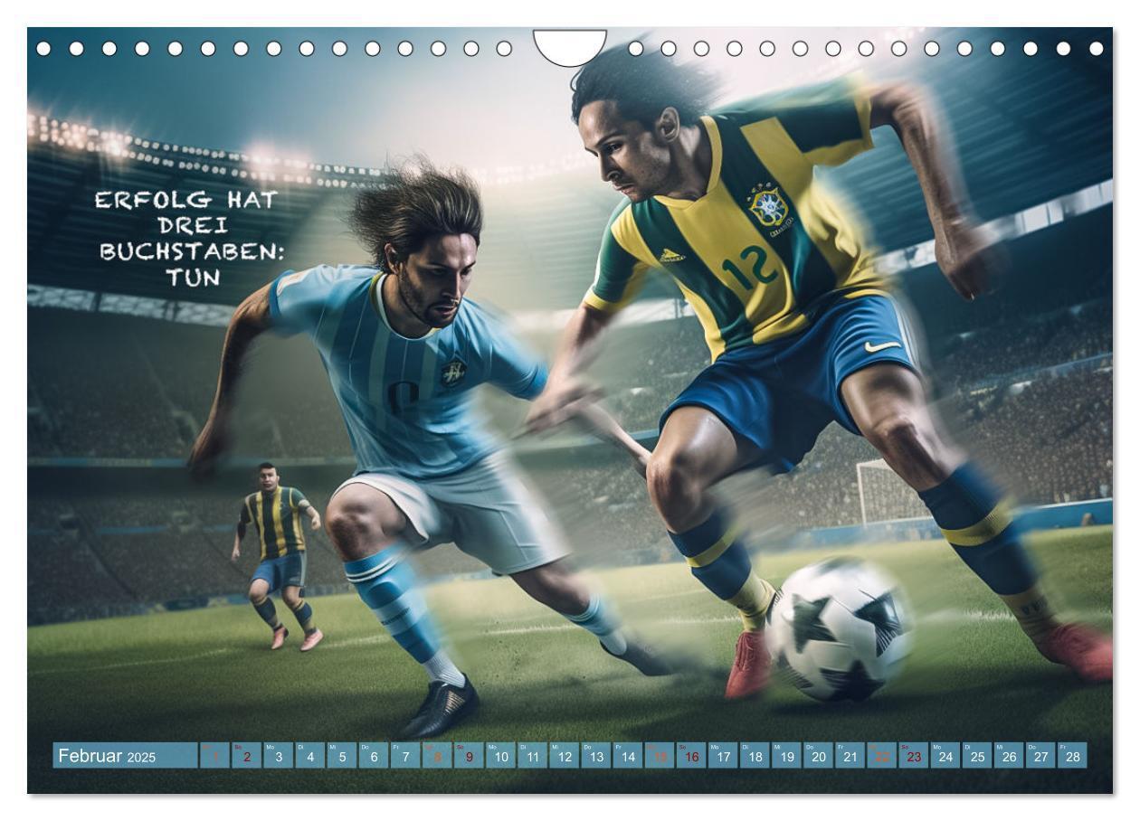 Bild: 9783383760938 | Fußball und coole Sprüche (Wandkalender 2025 DIN A4 quer), CALVENDO...