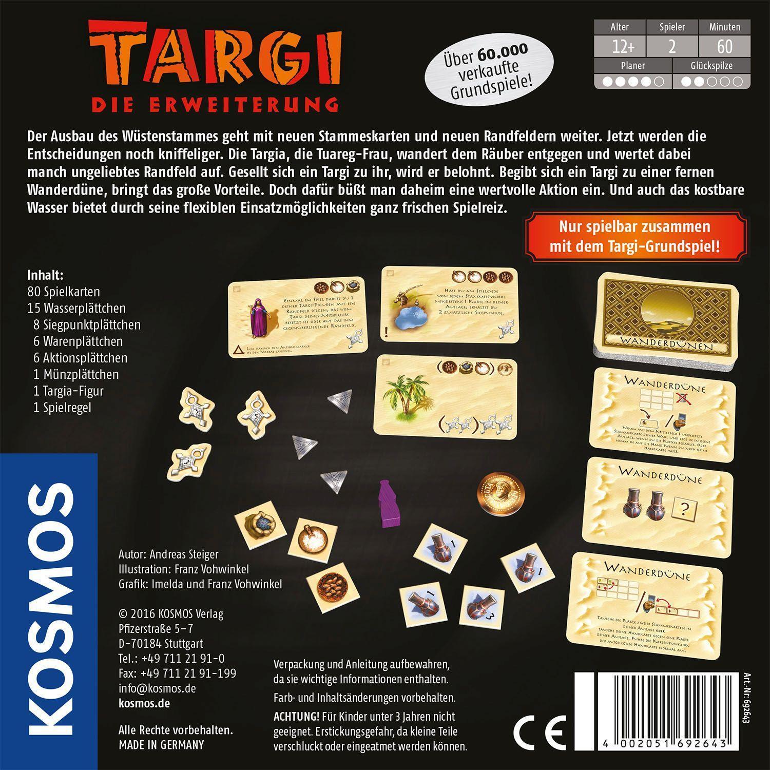 Bild: 4002051692643 | Targi | Die Erweiterung für 2 Spieler | Andreas Steiger | Spiel | 2016