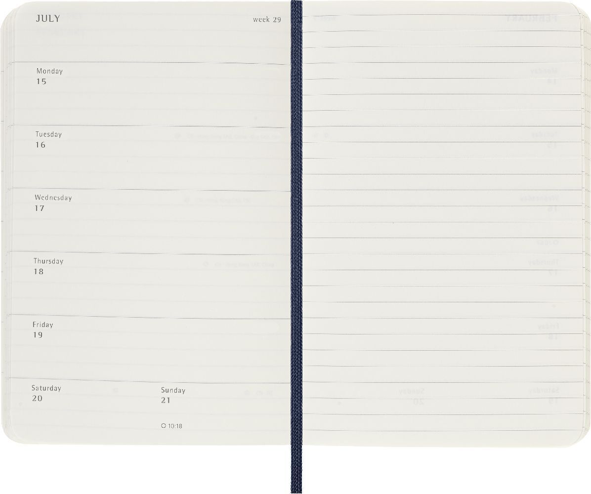 Bild: 8056598856712 | Moleskine 12 Monate Wochen Notizkalender 2024, Pocket/A6, Saphir