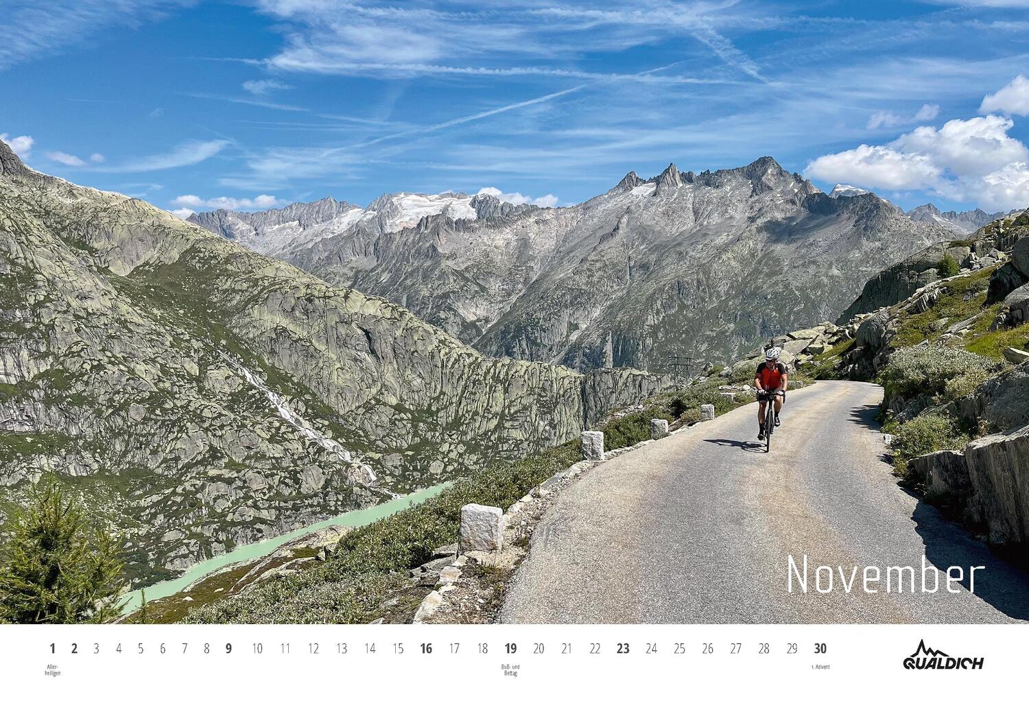 Bild: 9783942191159 | quäldich.de-Rennrad-Kalender 2025 Format DIN A3 | Kalender | Deutsch