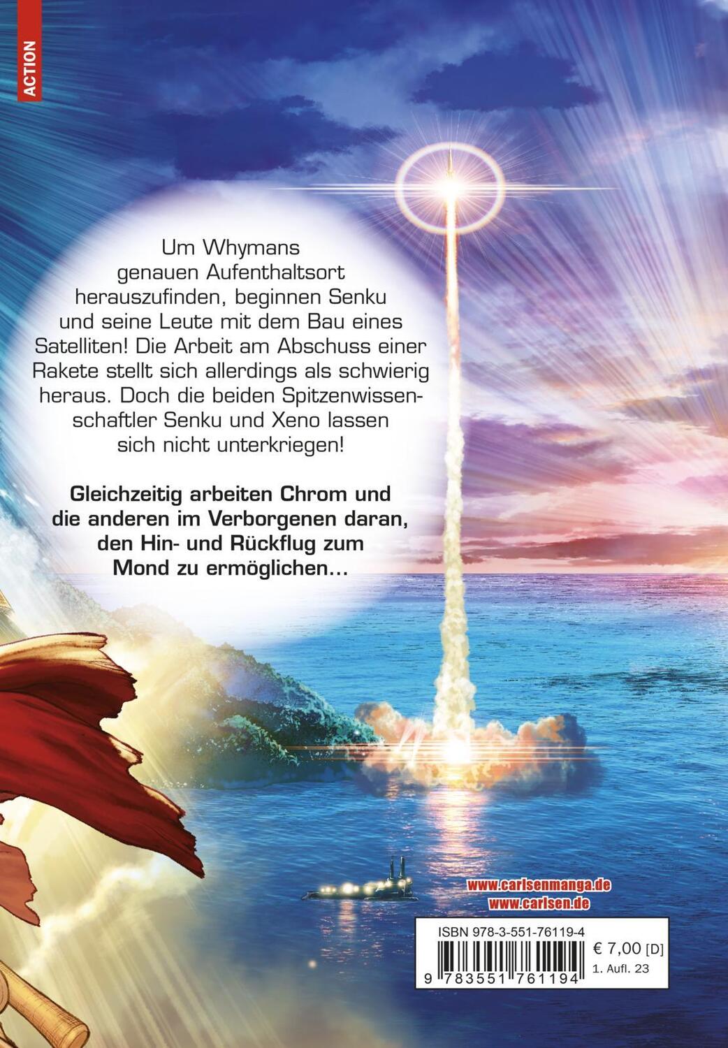 Rückseite: 9783551761194 | Dr. Stone 25 | Verrückte Abenteuer, Action und Wissenschaft! | Buch