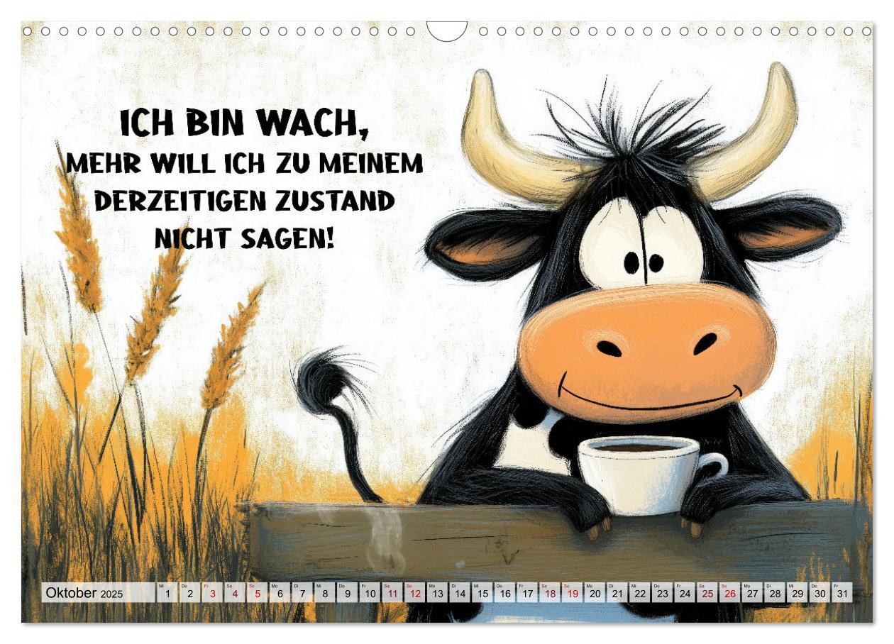 Bild: 9783457187043 | Kuhle Sprüche (Wandkalender 2025 DIN A3 quer), CALVENDO Monatskalender