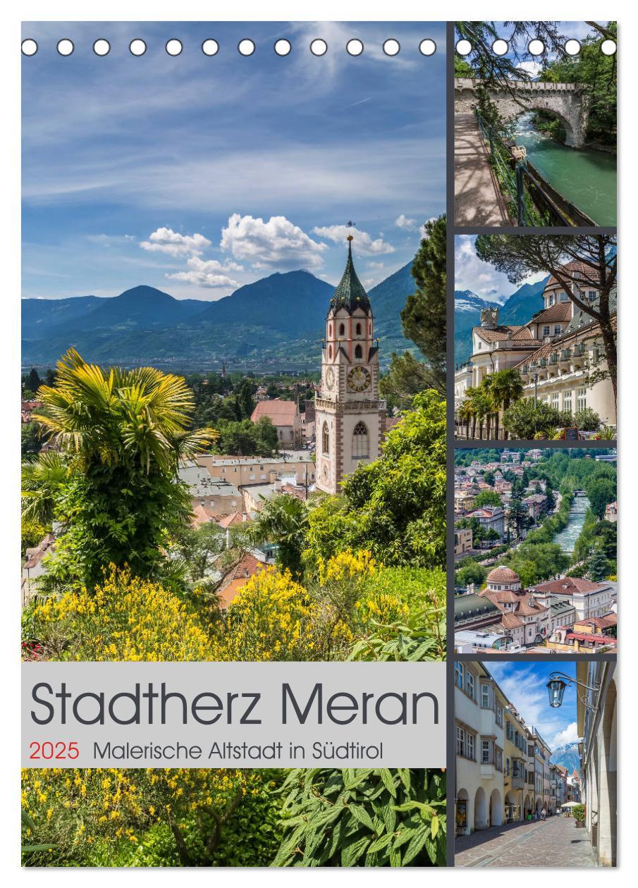 Cover: 9783457001011 | Stadtherz MERAN (Tischkalender 2025 DIN A5 hoch), CALVENDO...