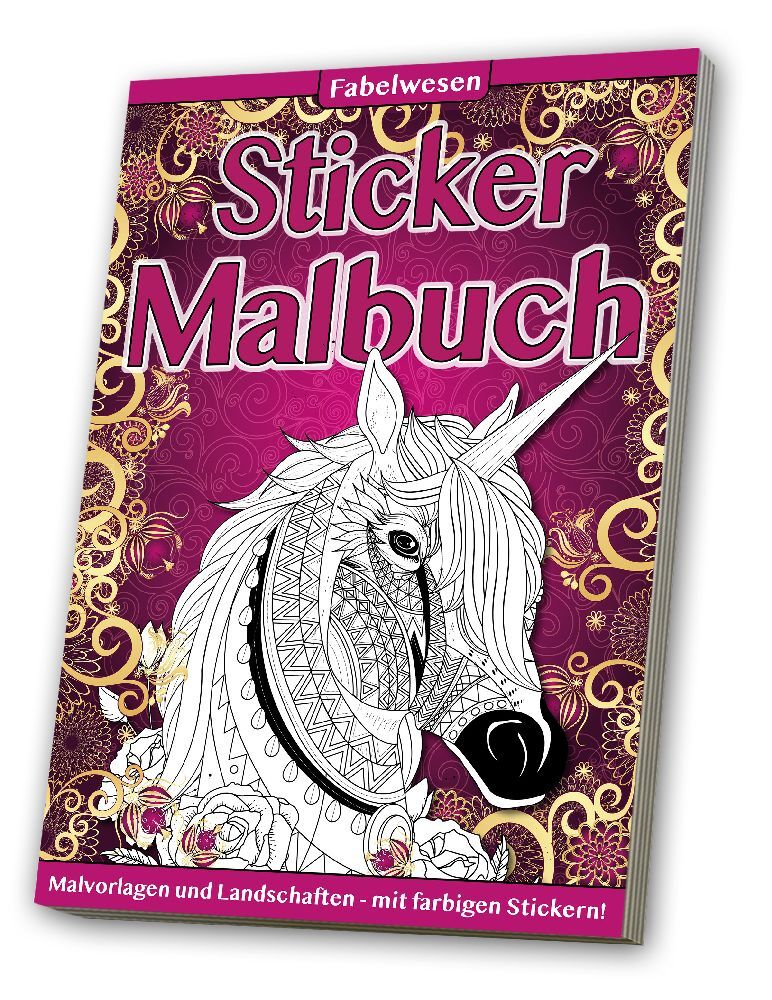 Cover: 4019393991389 | Sticker Malbuch: Erwachsene - Tiere &amp; Fabelwesen | mbH | Broschüre