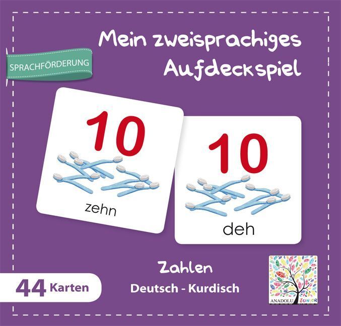 Cover: 9783861216728 | Mein zweisprachiges Aufdeckspiel, Zahlen Deutsch-Kurdisch...