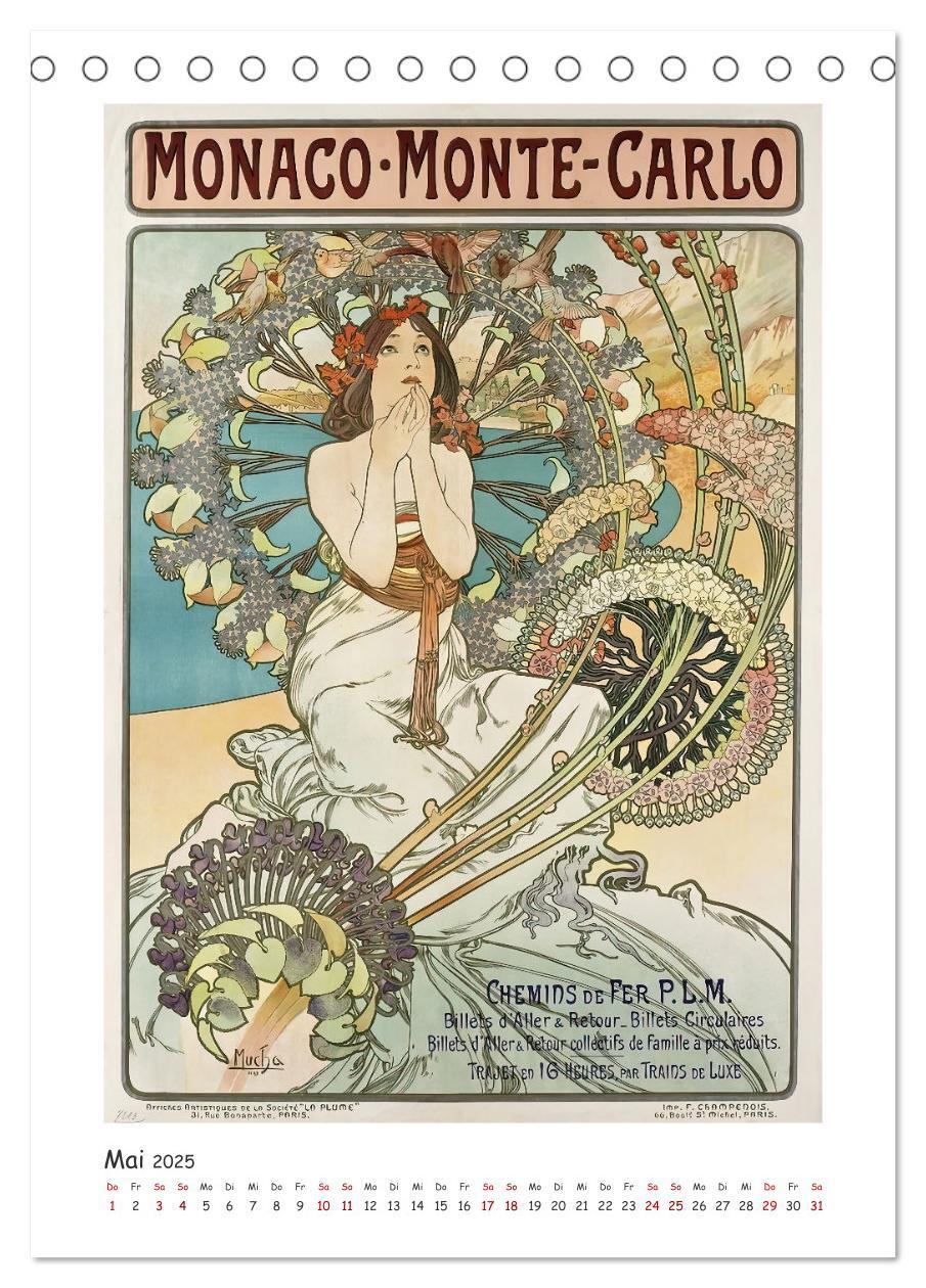 Bild: 9783435865628 | Alfons Mucha - Eine Hommage in zwölf Monaten (Tischkalender 2025...