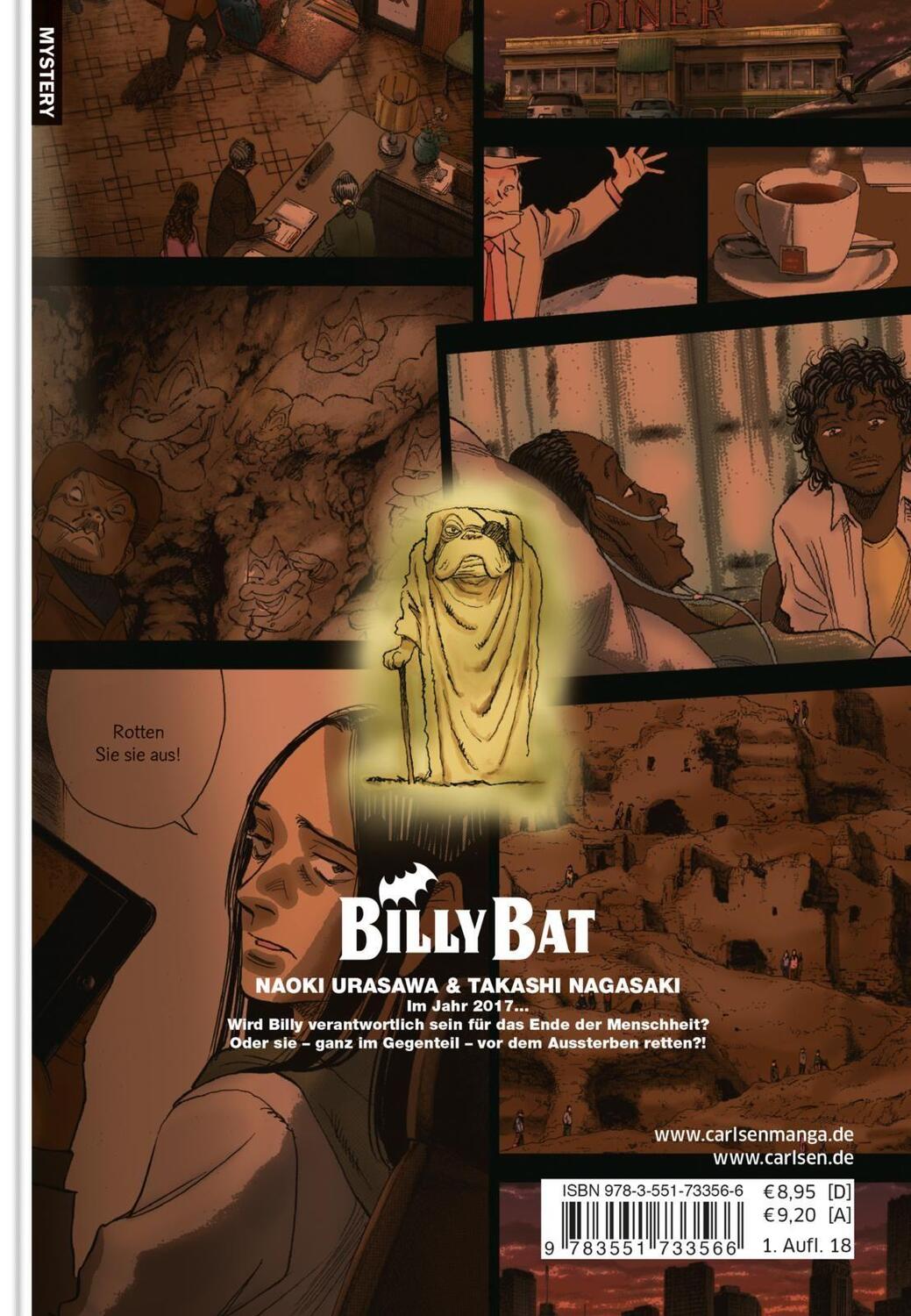 Rückseite: 9783551733566 | Billy Bat 19 | Naoki Urasawa (u. a.) | Taschenbuch | Billy Bat | 2018