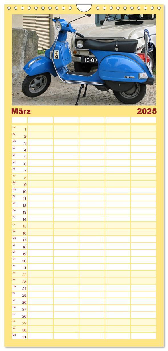 Bild: 9783457099209 | Familienplaner 2025 - Vespa Liebe mit 5 Spalten (Wandkalender, 21 x...