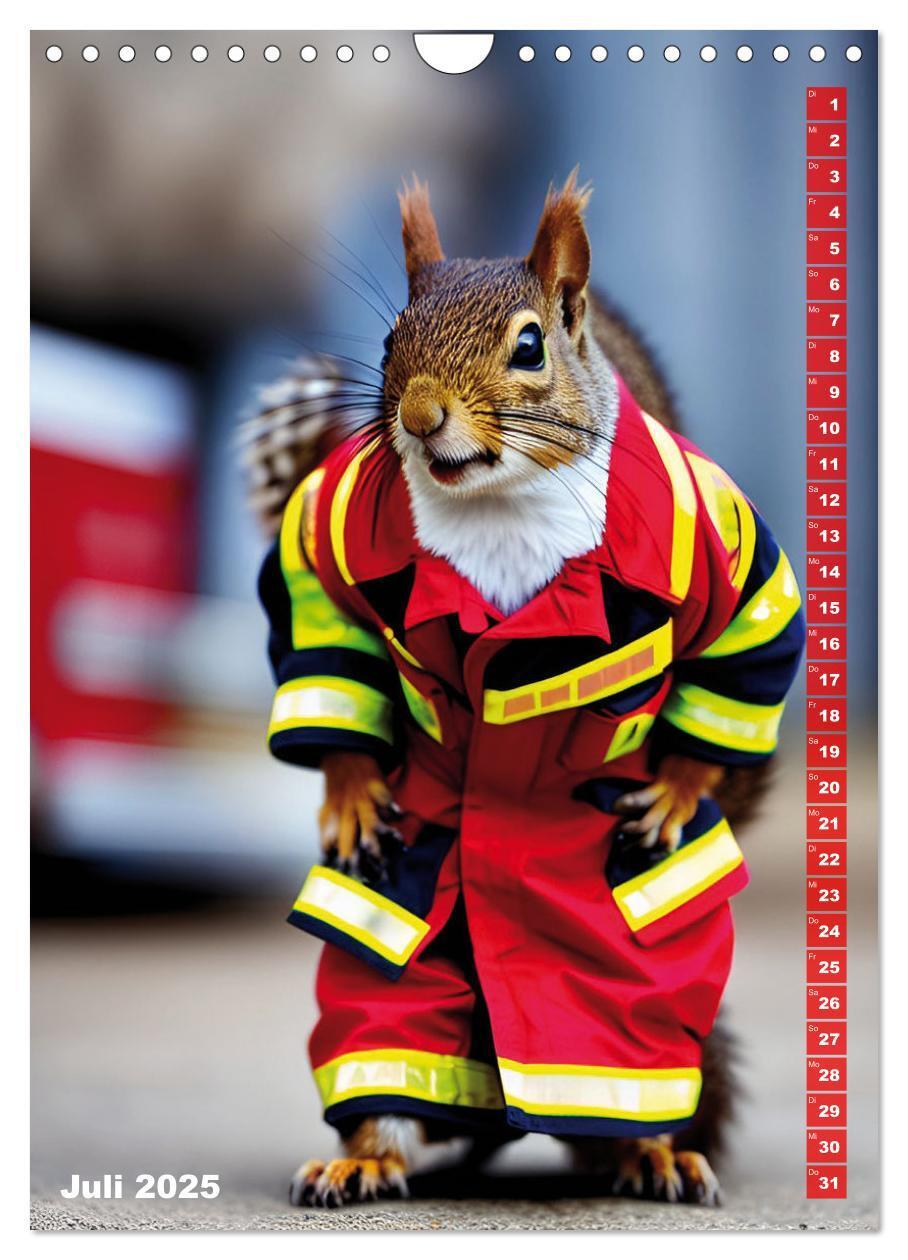 Bild: 9783435883967 | Feuerwehr - Tierischer Feuerwehrkalender (Wandkalender 2025 DIN A4...