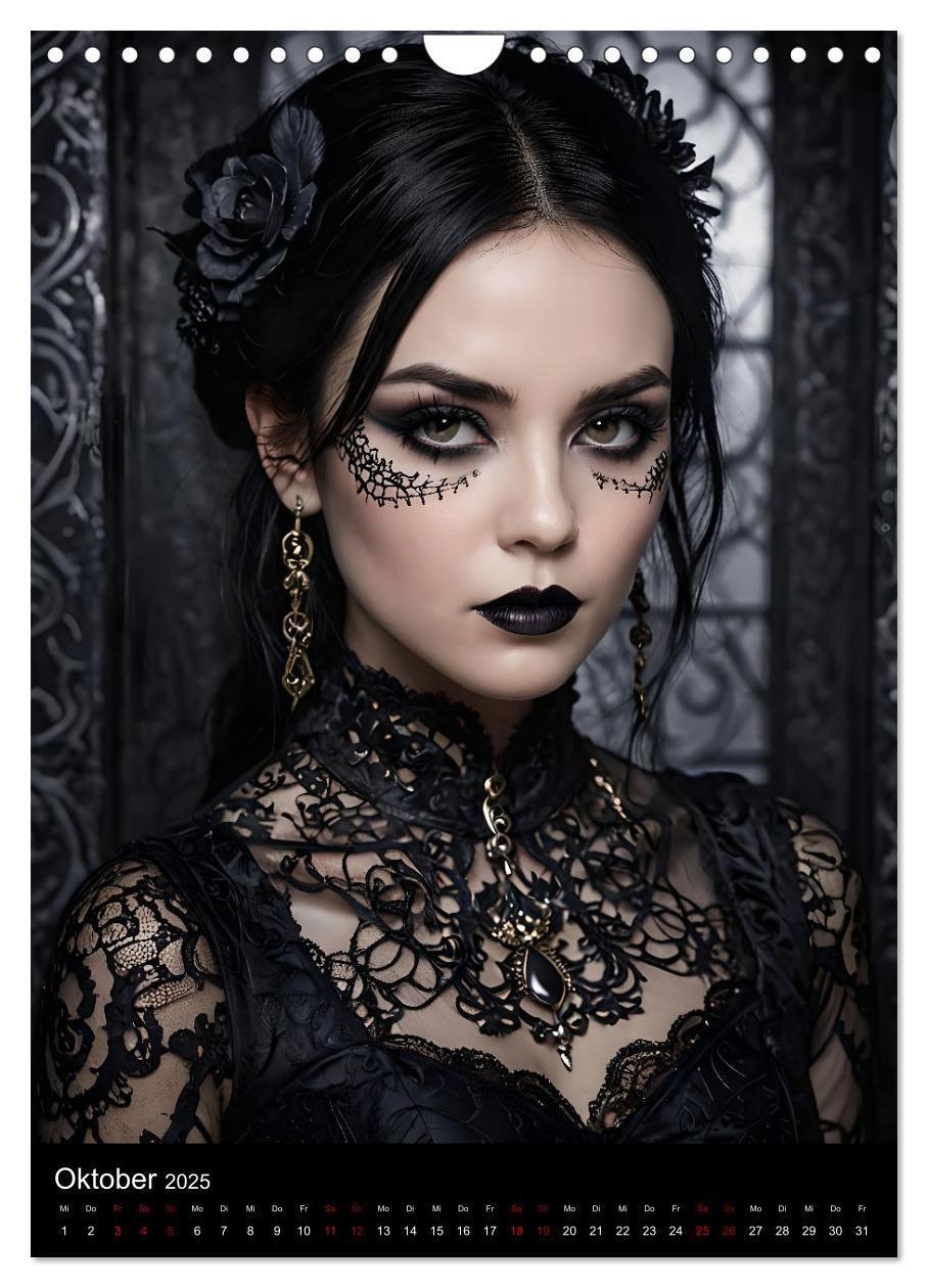 Bild: 9783457180150 | Gothic beauties - Schönheiten der Nacht (Wandkalender 2025 DIN A4...