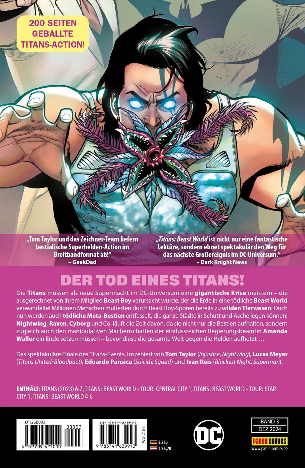 Rückseite: 9783741639913 | Titans | Bd. 3 (2. Serie): Beast World 2 (von 2) | Tom Taylor (u. a.)