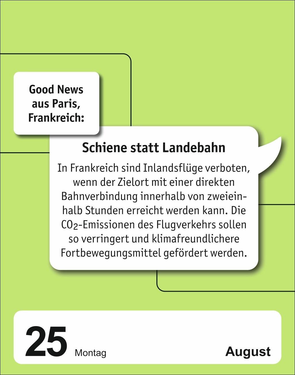 Bild: 9783840035340 | Good News Tagesabreißkalender 2025 - Jeden Tag eine gute Nachricht