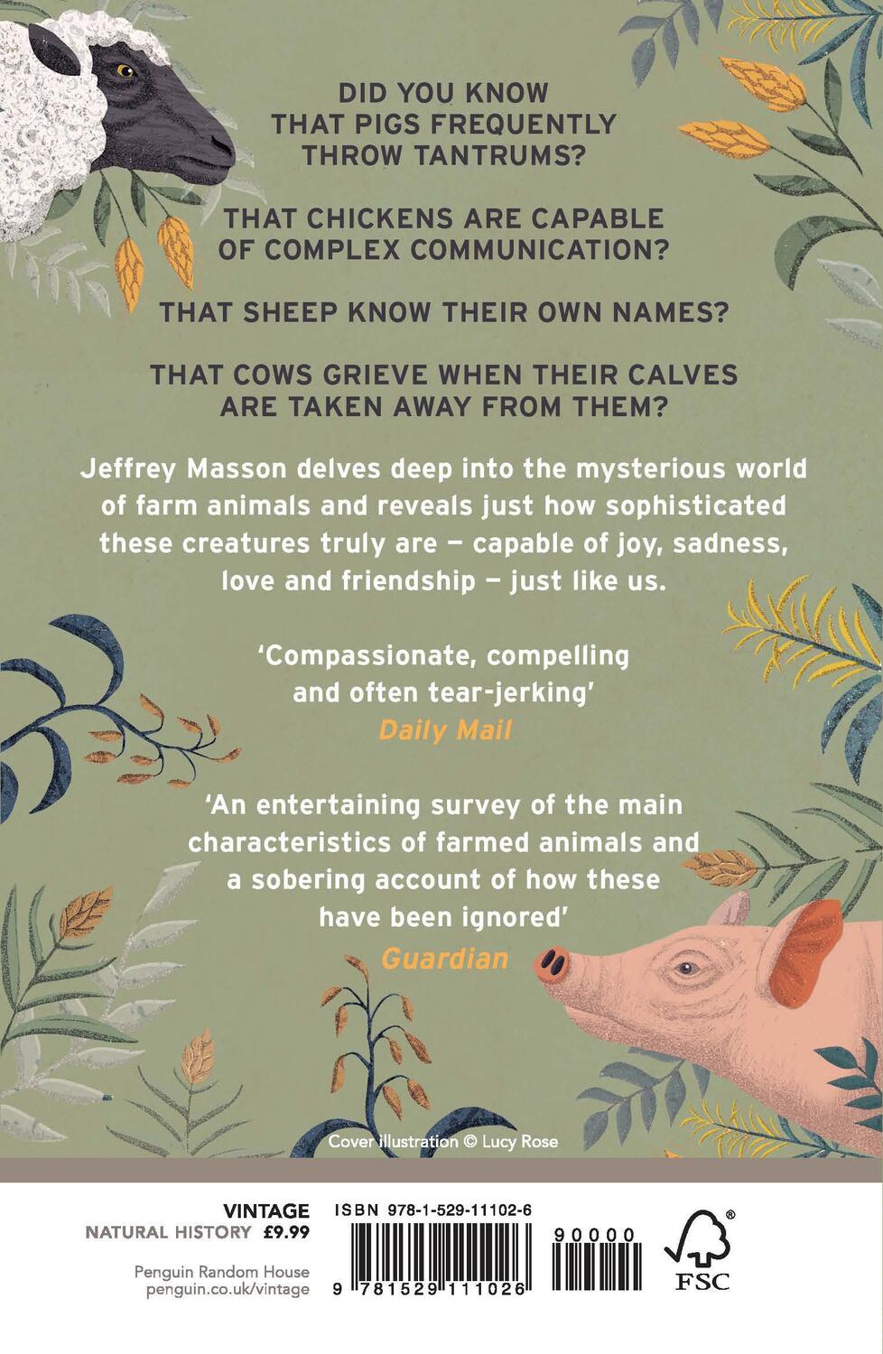 Rückseite: 9781529111026 | The Secret World of Farm Animals | Jeffrey Masson | Taschenbuch | 2019