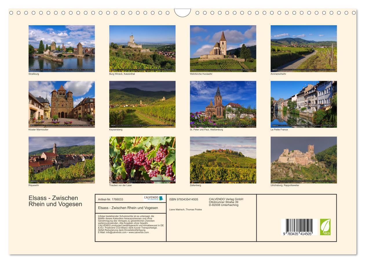 Bild: 9783435414505 | Elsass - Zwischen Rhein und Vogesen (Wandkalender 2025 DIN A3...