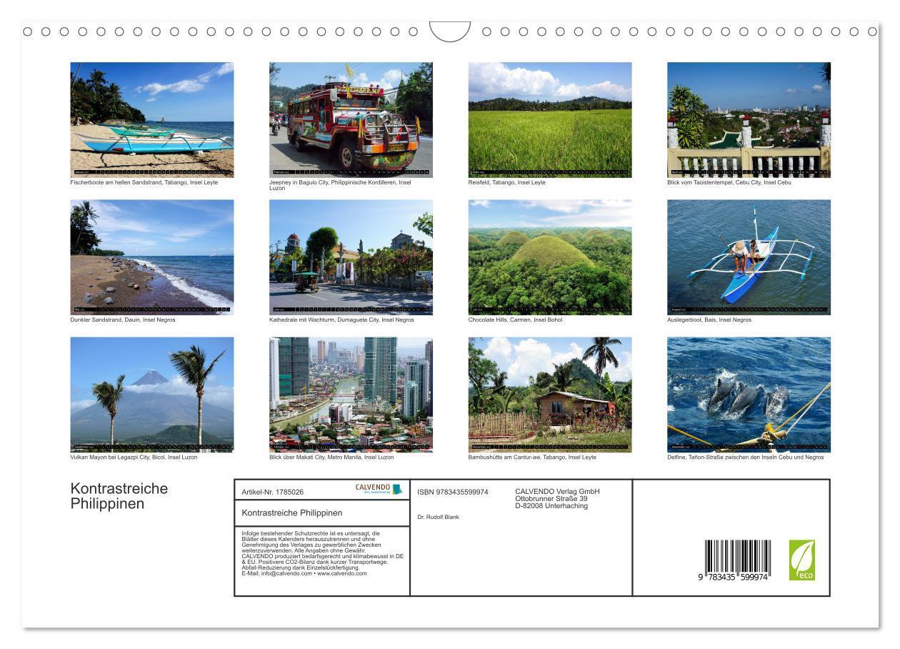 Bild: 9783435599974 | Kontrastreiche Philippinen (Wandkalender 2025 DIN A3 quer),...