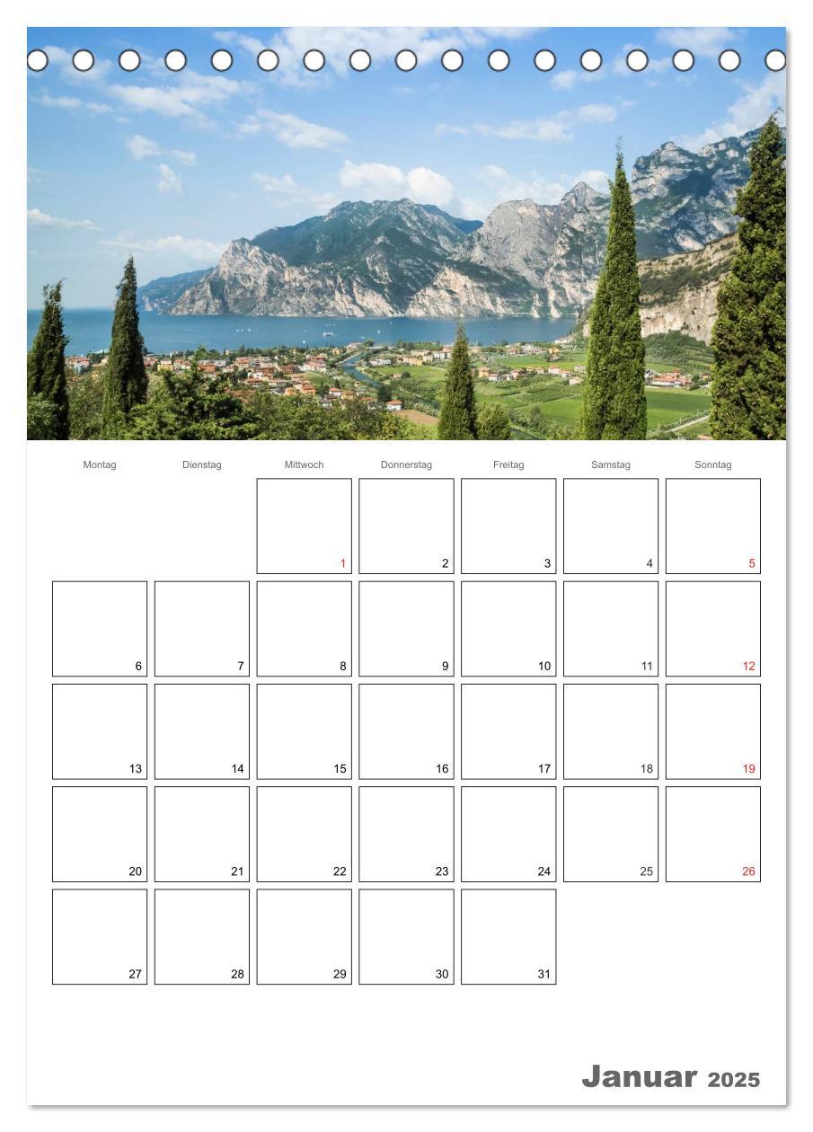 Bild: 9783457025970 | GARDASEE Terminplaner (Tischkalender 2025 DIN A5 hoch), CALVENDO...