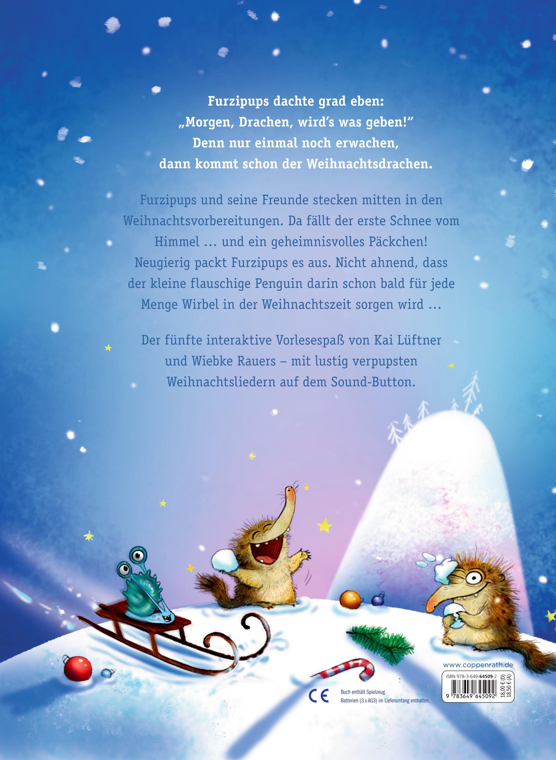 Rückseite: 9783649645092 | Furzipups (Bd. 5) | Oh, du furzige Weihnachtszeit! | Kai Lüftner