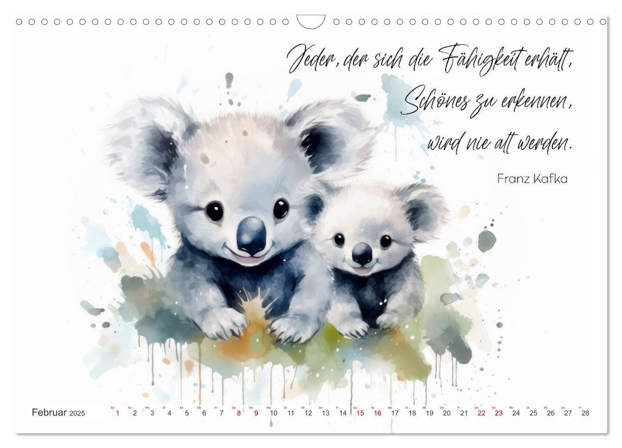 Bild: 9783383857416 | MOTIVATION Sprüche mit süßen Tierkindern (Wandkalender 2025 DIN A3...