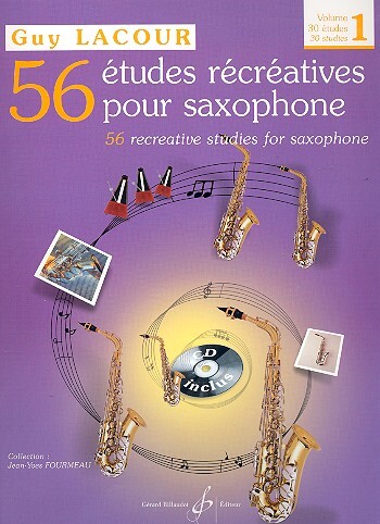 Cover: 9790043071655 | 56 Etudes Recreative 1 | Guy Lacour | Buch + CD | EAN 9790043071655