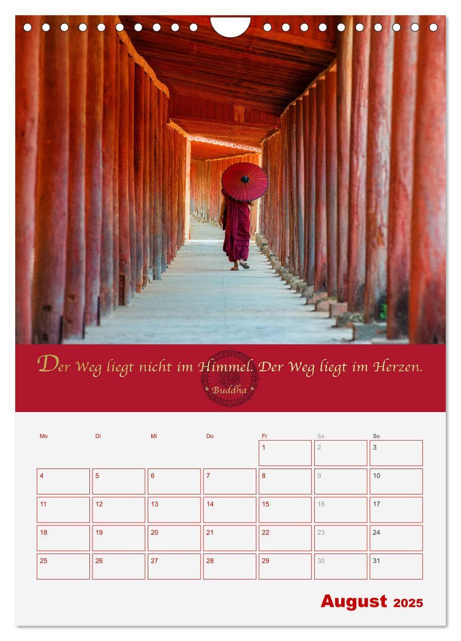 Bild: 9783435927784 | Buddhistische Weisheiten - DER ROTE SCHIRM (Wandkalender 2025 DIN...