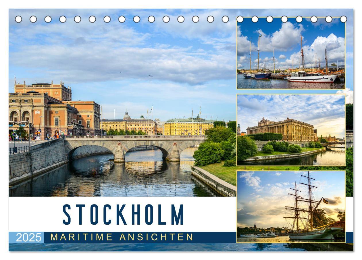 Cover: 9783435105076 | Stockholm - Maritime Ansichten (Tischkalender 2025 DIN A5 quer),...