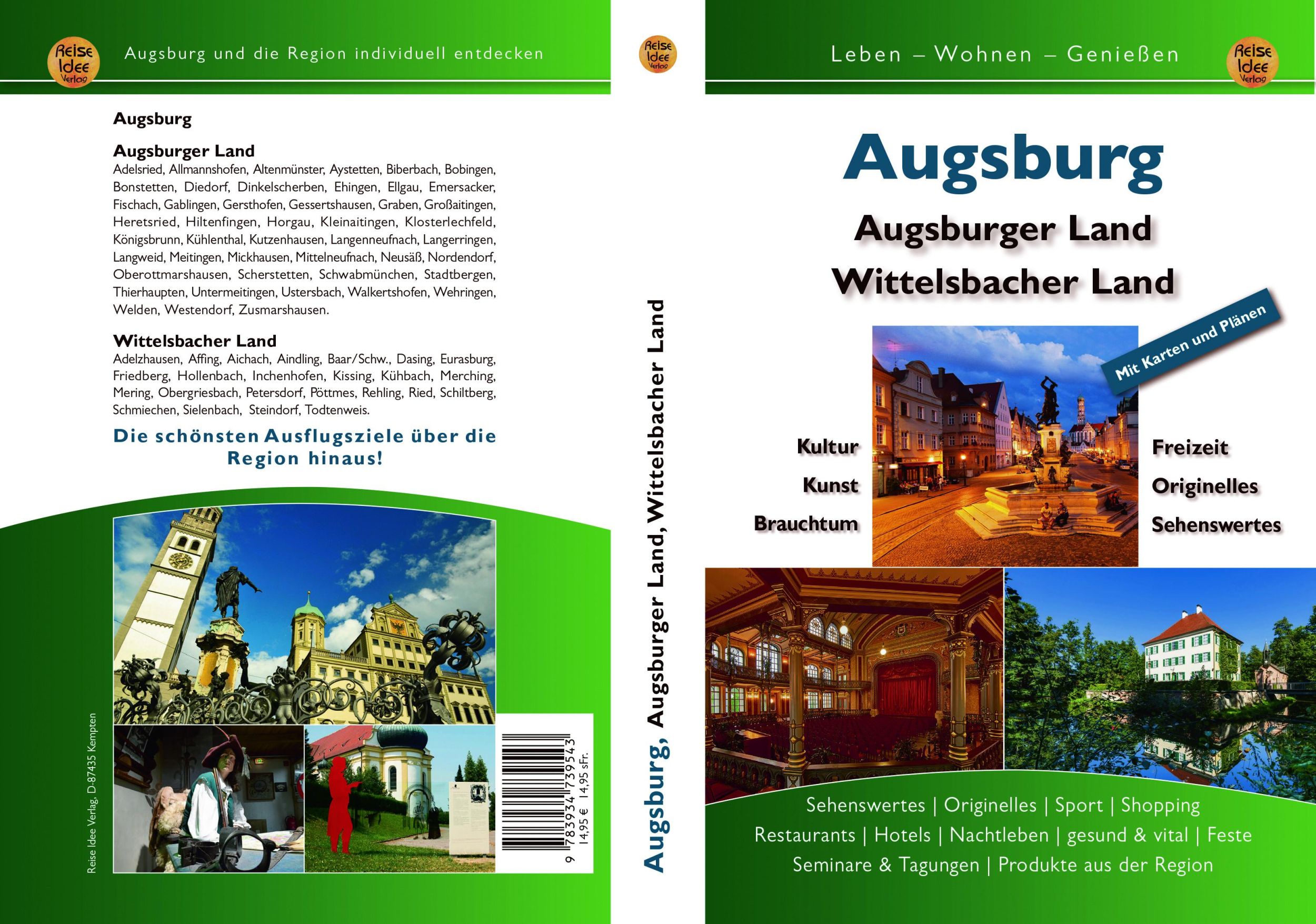 Rückseite: 9783934739543 | Augsburg | Augsburger Land, Wittelsbacher Land | Hunscheidt (u. a.)